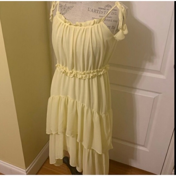 Yellow Layered Evie Dress - Picture 2 of 8